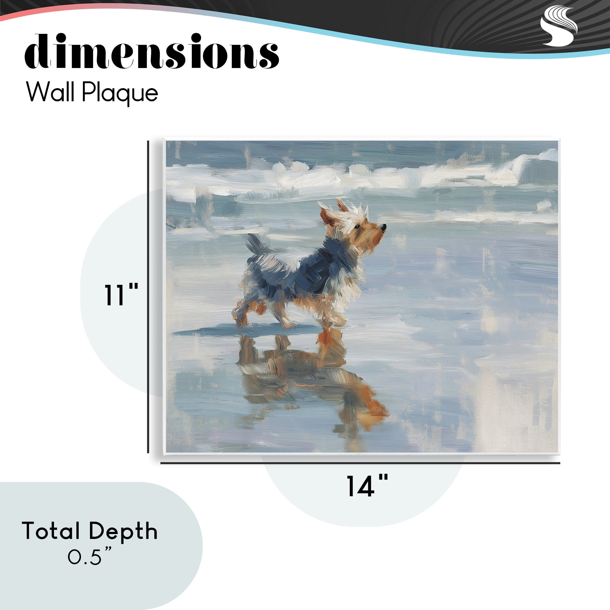 Stupell Industries Yorkie's Quiet Moment Wall Plaque Art, design by Svetlana Aleynikova