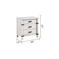 thumbnail image 3 of Modern Style 3-Drawer Night stand Made with Wood in Antique White Night Stand Bedside Table Bedroom Side Table Furniture, 3 of 5