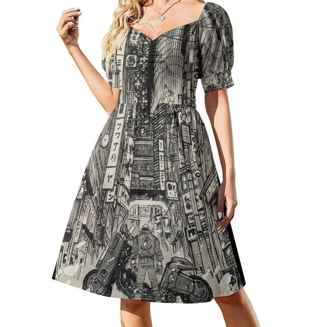 Vestido monocromático de manga corta vestido largo para mujer vestidos de cumpleaños para mujer tendencia de ropa de mujer 2025