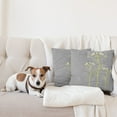 thumbnail image 4 of Ambesonne Abstract Throw Pillow Cover 2 Pack, Nature Beauty Flower Twigs, 20", Grey Yellow, 4 of 7