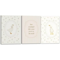 Funny Silly Goose Wall Art Beige Nursery Decor Farm Poster Aesthetic Cute Duck Animal Painting Wall Decor Farmhouse Cottage Core Canvas Print For Bedroom Bathroom Nursery Unframed