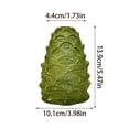 thumbnail image 7 of MYUNNIL Pinecone Shaped Glass Vase, 6" Conical Transparent Embossed Glass Flower Vase, Fall Farmhouse Floral Accessory for Home Mantel Table Office Shelf Decor, Green, 7 of 7