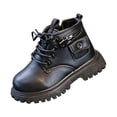 thumbnail image 4 of LvhaoGJOB Kids' Lace-Up Design Ankle Boots with Side Zipper and Thick Platform Sole, 4 of 9