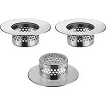 Bathroom Sink Strainer (3 Pack), Bathtub Drain Cover Lavatory Sink Drain Strainer Hair Catcher for Laundry Utility RV Sink, Stainless Steel Drain Filter. Fit Hole Size from 1.25" to 1.60"
