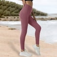 thumbnail image 4 of Comdrip Tummy Control Butt Lifting Leggings Women's Bubble Hip Lifting Fitness Running High Waist Yoga Pants Leggings for Women Brick Red 3XL, 4 of 5
