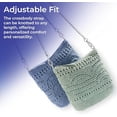 thumbnail image 6 of SAGEFINDS Crochet Crossbody Bag, Women's Shoulder Purse with Adustable Strap, 100% Cotton - Sage, 6 of 6