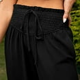 thumbnail image 5 of Baqcunre Wide Leg Pants For Women Wide Leg Pants For Women High Waisted Business Pants Work Pants Loose Flowy Summer Beach Pants With Pockets Sweatpants Womens Pants Black L, 5 of 8