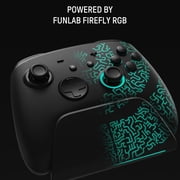 Funlab Video Game Pro Controller with Charging Dock Compatible with Switch/2/OLED, Steam Deck & PC, Black