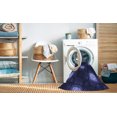 thumbnail image 2 of Ahgly Company Tapis d'Intérieur Lavables en Machine Bleu Nuit Transitionnel, Carré 4', 2 of 7
