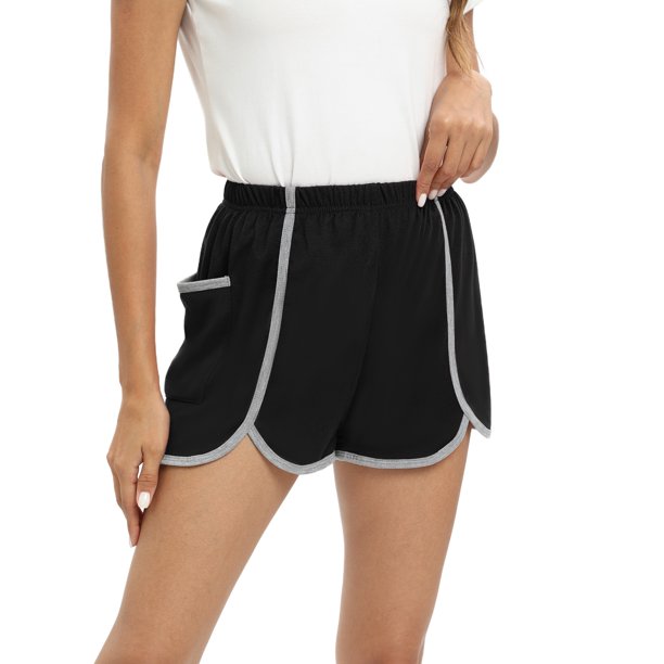 Women's Athletic Shorts Cotton Running Shorts Summer Pocket Sporty
