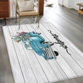 thumbnail image 2 of Welcome Area Rugs 4x6 ft Summer Car with Cactus Succulents Grey Wood Grain Washable Rug Non Slip Indoor Carpet Absorbent Floor Mat for Living Room Bedroom Dining Room, 2 of 9