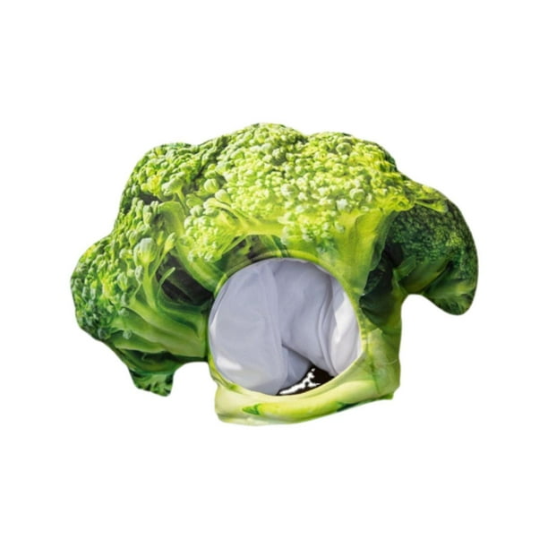 Gorro completo para la cabeza, juguete de brócoli, regalos de cumpleaños de Halloween, gorro de felpa