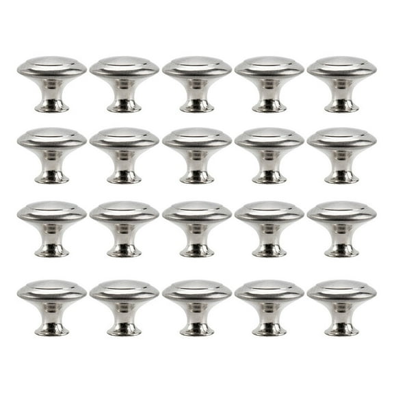 Willstar 20pcs Kitchen Cabinet Knobs Pulls, Brushed Nickel Cabinet Knobs, Drawer Dresser Handles Cupboard Door Heavy Knobs, Kitchen Cabinet Hardware with Screws for Bathroom Drawer, Silver
