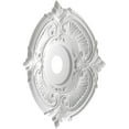 thumbnail image 4 of Ekena Millwork 22"OD x 3 1/2"ID x 1"P Attica Thermoformed PVC Ceiling Medallion (Fits Canopies up to 7 3/4"), Bright Coat Chrome, 4 of 10