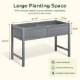 thumbnail image 4 of TT Nature Raised Garden Bed 47x22x30 in HDPE Elevated Planter Box for Vegetables, Herbs, Flowers - Outdoor Garden Bed for Patio, Balcony, Backyard, 4 of 9