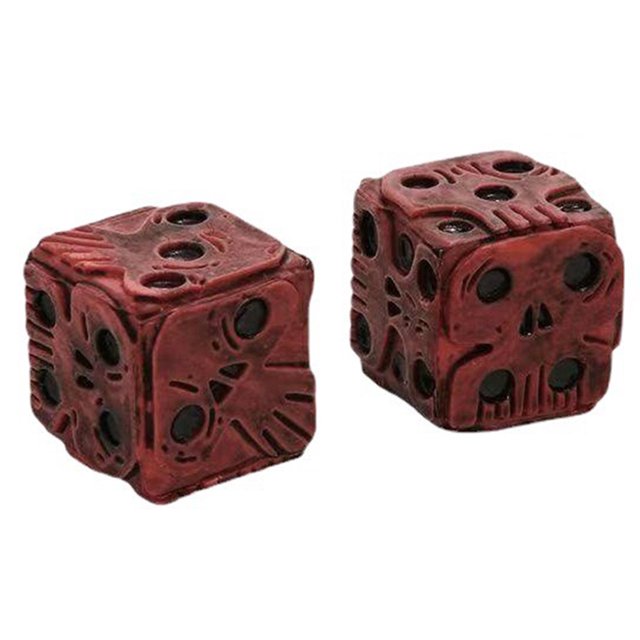 Dados de Calavera Talladas Casa de los Tesoros Juego De Entretenimiento Portátil Para Fiesta De Halloween 3D