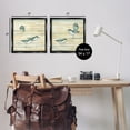 thumbnail image 3 of Stupell Industries Sandpipers Abstract Water Shoreline Animals & Insects Painting Black Floater Framed Canvas Art Print Wall Art, 18 x 18, Set of 2, 3 of 9