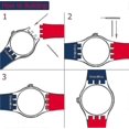 thumbnail image 4 of Replacement Waterproof Silicone Rubber Watch Strap Watch Band For Swatch (17mm 19mm 20mm) (17mm, Iridescence)-MXBC, 4 of 4