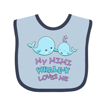 

Inktastic My Mimi Whale-y Loves Me Gift Baby Boy or Baby Girl Bib
