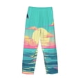thumbnail image 3 of Lsque Retro Palm Beach Sunset Print Men's Pajama Pants, Lounge Pant - Comfortable Home Wear,Elastic Waistband, Stylish Design-XX-Large, 3 of 9