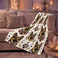 thumbnail image 6 of Dog Portrait Colorful Pet Artwork Playful Graphic Style Dog Lovers Colorful Pet Portrait Warm Flannel Blanket, Pet Adoption Gift for Living Room and Bedroom Home Decor, 6 of 9