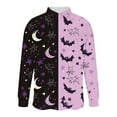 thumbnail image 3 of Men's Halloween Casual Long Sleeve Shirts Half Button Casual Pullover Trendy Fall Tops, 3 of 6