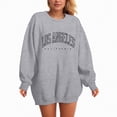 thumbnail image 5 of Towmus Women's Oversized Sweatshirt Los Angeles California Casual Long Sleeve Raglan Shirts Cool Letter Print Pullover Tops, 5 of 5
