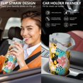 thumbnail image 5 of Modern 30oz Handheld Travel Tumbler with Handle – Double Wall Stainless Steel Insulated Cup, Flip Straw Lid, Leak-Proof & BPA-Free for Hot and Cold Drinks – Durable Coffee & Juice Mug White, 5 of 7