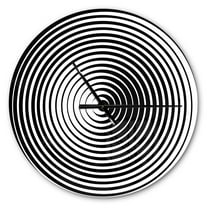 Designart 'Black and White Optical Illusion' Metal Wall Clock