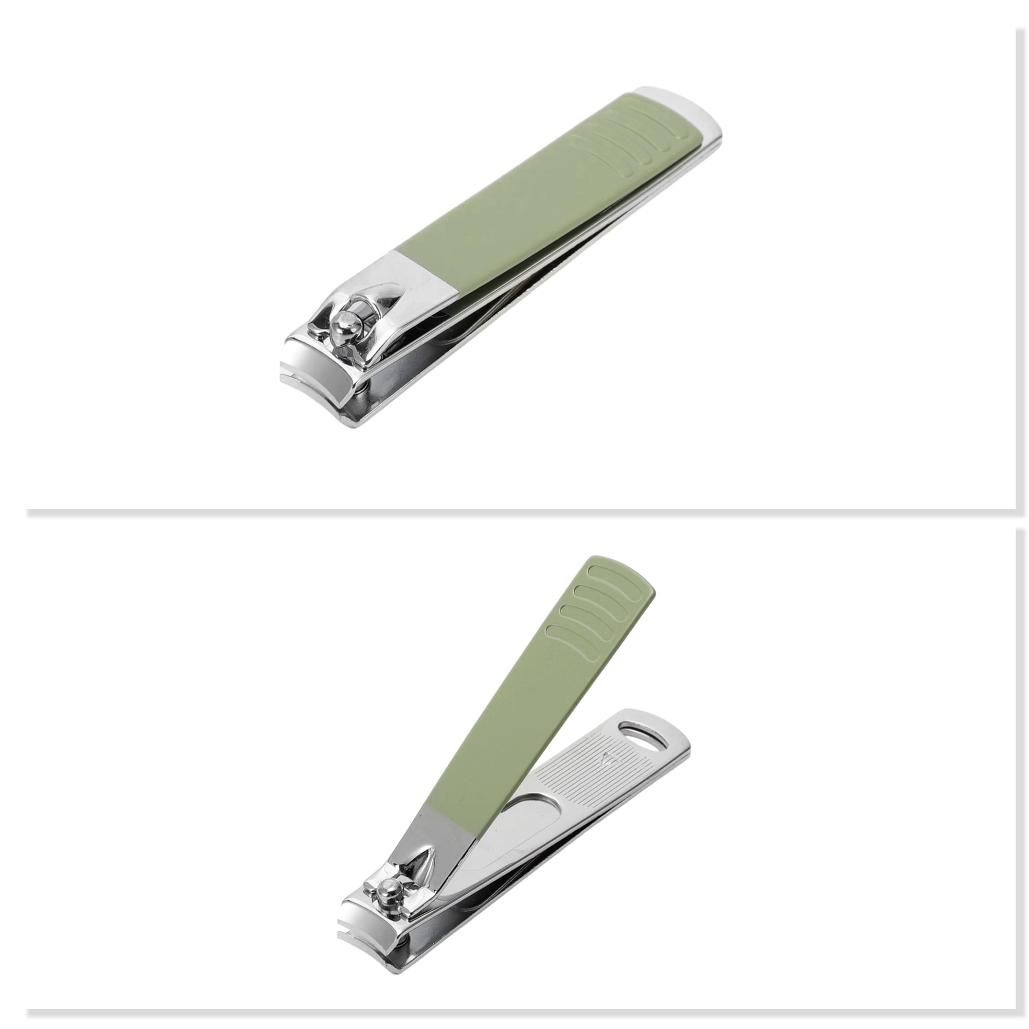 Unique Bargains Round Tail Nail Clippers Set 4 Pcs Dark Green