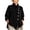 Black, variant on Womens Blouses Corduroy Stand Collar Asymmetrical Button Middled Length Tops Oversize Fall Winter Chic