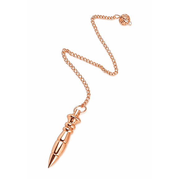Egyptian Cut Uranus Meditation Pendulum, Copper Metal Egyptian Cut Dowsing Divination Pendulum, Reiki Healing Chakra Balancing Metal Pendulum