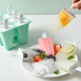 thumbnail image 3 of Popsicles Molds 6 Cells Silicone Ice Pops Molds Reusable Popsicles Mold With Handle For Diy（green）, 3 of 3