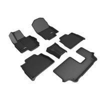 3D Maxpider 2020-2022 Fits Mercedes-Benz GLE-Class 7 Seat 1st Row 2nd Row 3rd Row Elegant Woven Nylon Floor Mat Black L1MB12004709