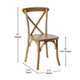 thumbnail image 6 of Emma + Oliver Stackable Pecan Wood Cross Back Chair, 6 of 13