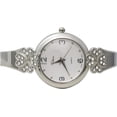 thumbnail image 4 of Blekon Collections Women's 30mm Case Intricate Flower Design Cuff Bangle Watch, 4 of 6