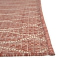 thumbnail image 5 of Unique Loom Outdoor Trellis Collection Area Rug - Gitter (10' Square Rust Red/Ivory), 5 of 6