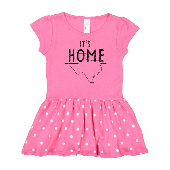 Inktastic Its Home- State of Texas Outline Distressed Text Gift Baby Girl Dress