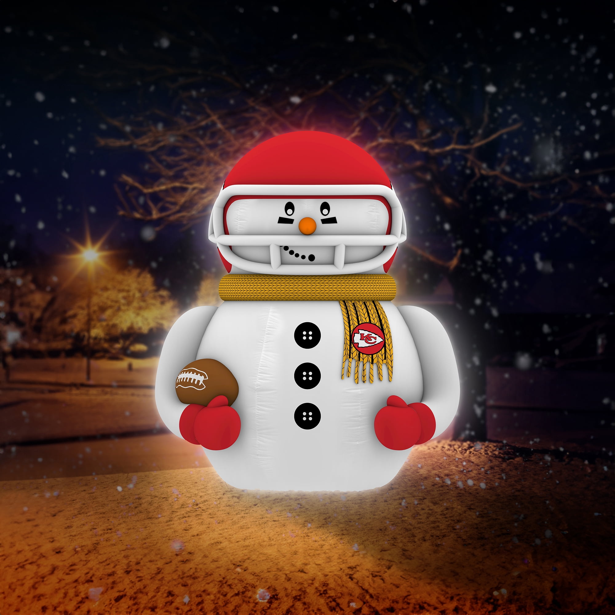 Kansas City Chiefs 7' Inflatable Snowman Player