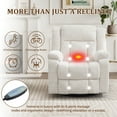 thumbnail image 4 of YSICK Swivel Rocker Recliner Chair with USB Ports Chenille for Living Room,Beige, 4 of 7