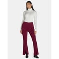 thumbnail image 2 of Time and Tru Women's Flare Ponte Knit Pants, Regular and Short Inseams, Sizes XS-XXXL, 2 of 5
