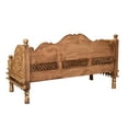 thumbnail image 5 of Hand Carved Wooden Sofa Bench | 3 Seater Sofa With Seat Cushion | Farmhouse Style sofa Large Chair | Handmade Sofa Distressed For entryway, 5 of 6