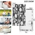 thumbnail image 2 of Dreamtimes Black and White Flowers Hand Towels, 2 PCS, Highly Absorbent Soft Cotton Face Towels Bathroom Decorative Towel for Beach Gym Spa Shower, 16x28In, 2 of 7