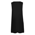 thumbnail image 4 of Summer Tops For Women Sevevn Women's Fashion Casual Sleeveless Solid Pocket Ladies Long Tops Blouse Cardigan, 4 of 5