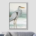 thumbnail image 2 of wall26 Framed Canvas Print Wall Art Pastel Beach Wave Ocean Crane Bird Nature Wilderness Illustrations Modern Art Decorative Rustic Relax/Calm for Living Room, Bedroom, Office - 16"x24" Whi, 2 of 5