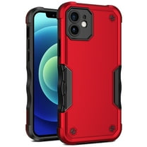 Case for iPhone 12 2020 (6.1 inch), Allytech Hybrid Hard PC Back and Soft TPU Bumper Drop Protection Anti-Slip Grip Anti-Fall Shell Protective Case for Apple iPhone 11, Red