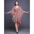 thumbnail image 2 of Bimba Robe de Plage Courte Kaftan Bikini Sortie de Plage Midi pour Femmes -TG-3X, 2 of 5