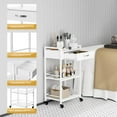 thumbnail image 5 of Beauty Salon Cart with Wheels, Esthetician Trolley with Drawer Trays, Mobile Storage for Spa Massage Makeup Skincare Tools, White, 5 of 6