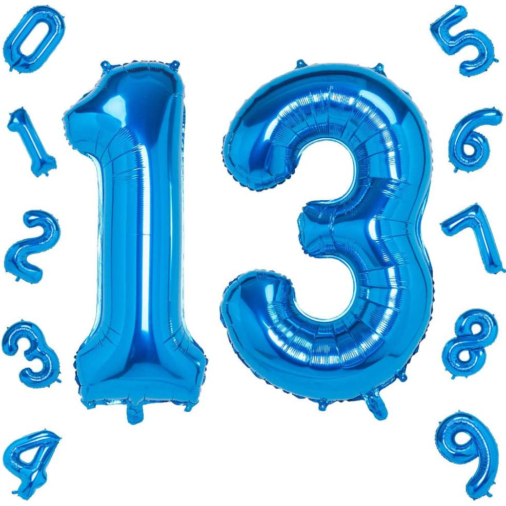 Blue Number 11 Blue Number 11 Balloons,40 Inch Birthday Number Balloon Party Decorations Supplies Helium Foil Mylar Digital Balloons 