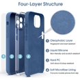 thumbnail image 6 of Liquid Silicone Case for iPhone 12 Pro, [Camera Protection] [Anti Fingerprint] [Wireless Charging] 4 Layer Phone Case Protective Cover, Built-in Microfiber Case Cover, 6.1", Blue, 6 of 15